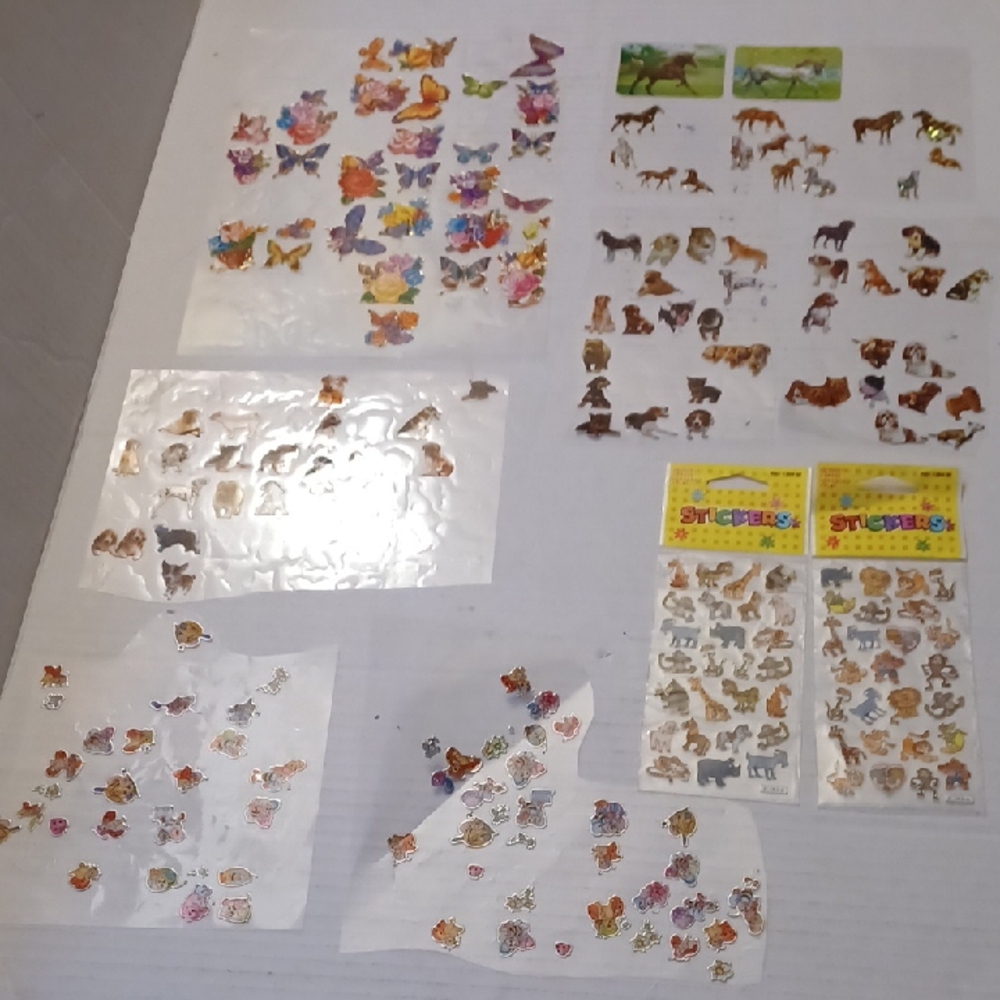 $4 Add-on Colorful Metallic Animal Stickers